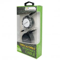 Cellet Wholesale DCA2R - Type-C Retractable Cables (2 Pack), 3.3 Ft. Type-C To Type-C Charge And Sync Retractable Cables Compatible To Samsung Galaxy S21, S21 Plus, S21 Ultra And More