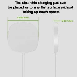 Cellet Wholesale New Arrivals MAGWAL30 - Magnetic Wireless Charger, 15 Watt Fast Charging Magnetic Wireless Charger With Type-C Charging Cable And USB-A Adapter Compatible To IPhone 13 Pro Max / 13 Pro / 13 / 13 Mini And Other QI Enabled Devices - White