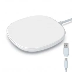 Cellet Wholesale New Arrivals MAGWAL30 - Magnetic Wireless Charger, 15 Watt Fast Charging Magnetic Wireless Charger With Type-C Charging Cable And USB-A Adapter Compatible To IPhone 13 Pro Max / 13 Pro / 13 / 13 Mini And Other QI Enabled Devices - White