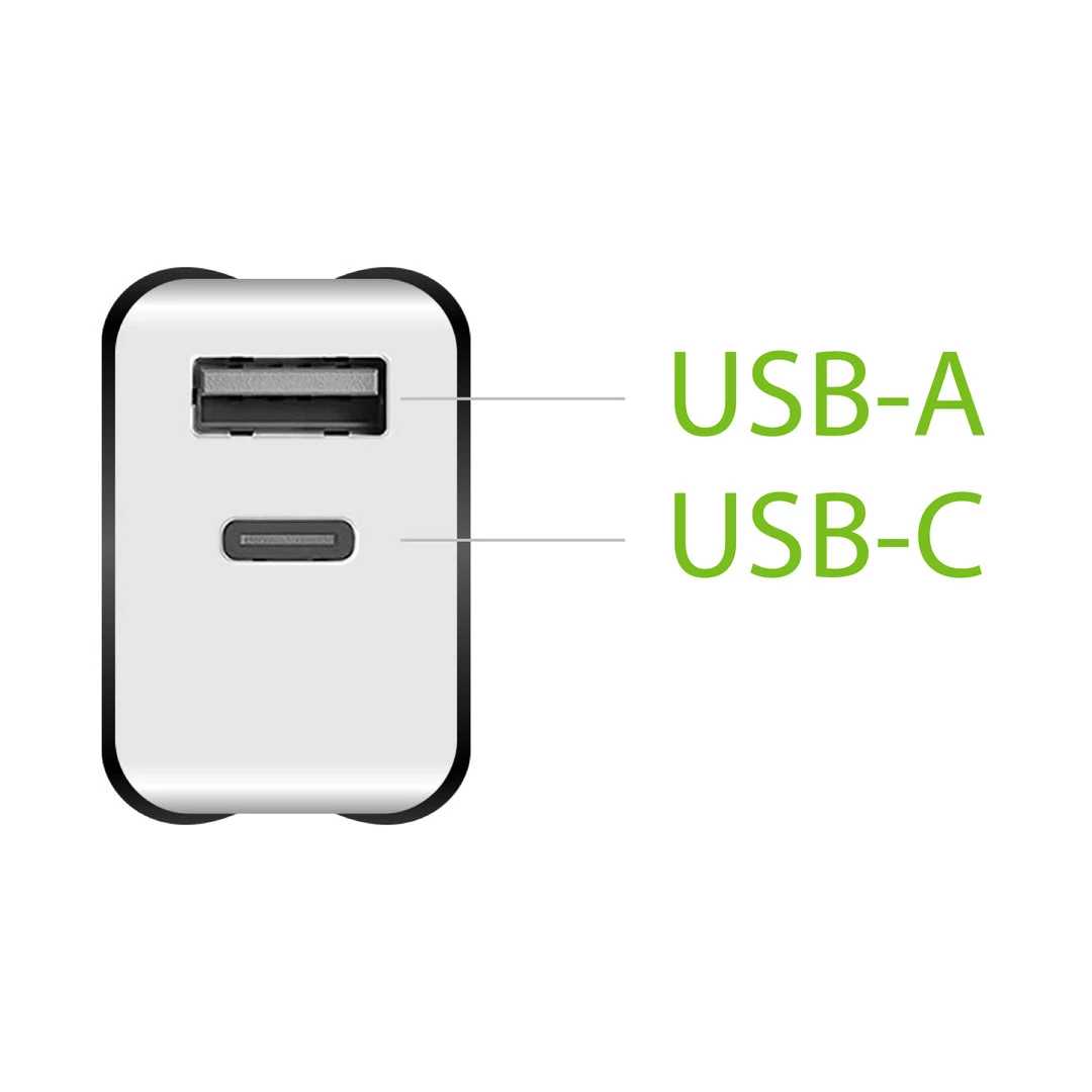 GoCellet TC180BK - UL Certified Dual Port Home Charger, 18 Watt USB-A And Type-C Home Charger (Cable Sold Separately) Compatible To Samsung Galaxy S21, S21 Plus, S21 Ultra, Tablets, IPads And More – Black 2 GoCellet TC180BK - UL Certified Dual Port Home Charger, 18 Watt USB-A And Type-C Home Charger (Cable Sold Separately) Compatible To Samsung Galaxy S21, S21 Plus, S21 Ultra, Tablets, IPads And More – Black