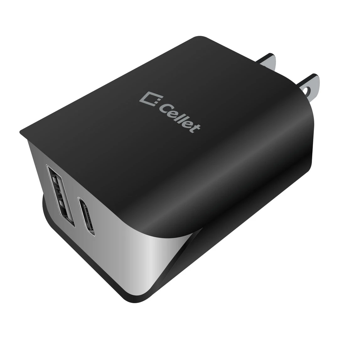 GoCellet TC180BK - UL Certified Dual Port Home Charger, 18 Watt USB-A And Type-C Home Charger (Cable Sold Separately) Compatible To Samsung Galaxy S21, S21 Plus, S21 Ultra, Tablets, IPads And More – Black 3 GoCellet TC180BK - UL Certified Dual Port Home Charger, 18 Watt USB-A And Type-C Home Charger (Cable Sold Separately) Compatible To Samsung Galaxy S21, S21 Plus, S21 Ultra, Tablets, IPads And More – Black