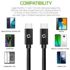 Cellet Wholesale DCDC4BK - Type-C Charging Cable, 4ft. Type-C To Type-C Fast Charging And Data Sync Cable Compatible To Samsung Galaxy S21, S21 Plus, S21 Ultra, And More - Black New Arrivals 11 Cellet Wholesale DCDC4BK - Type-C Charging Cable, 4ft. Type-C To Type-C Fast Charging And Data Sync Cable Compatible To Samsung Galaxy S21, S21 Plus, S21 Ultra, And More - Black New Arrivals