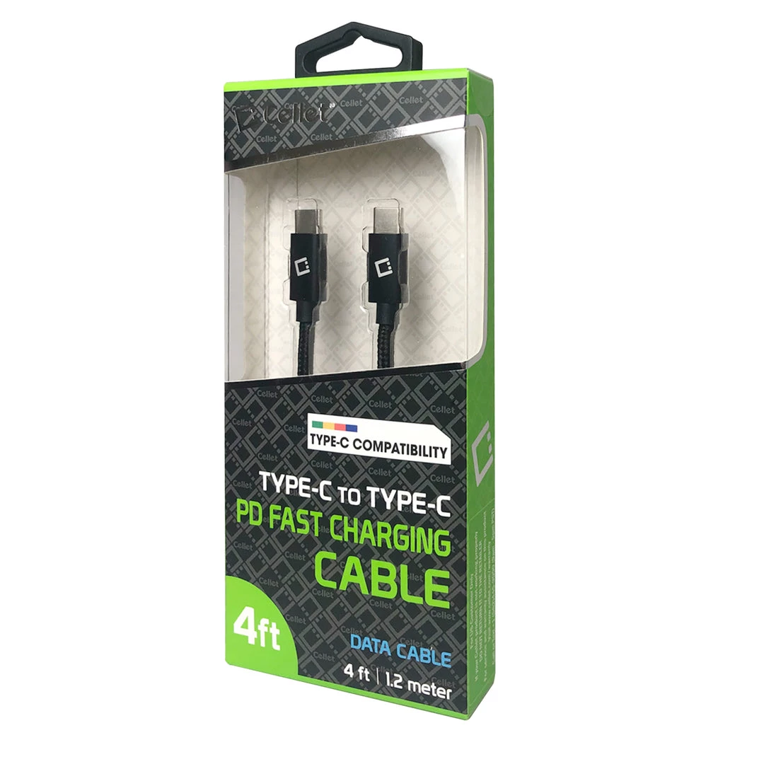 Cellet Wholesale DCDC4BK - Type-C Charging Cable, 4ft. Type-C To Type-C Fast Charging And Data Sync Cable Compatible To Samsung Galaxy S21, S21 Plus, S21 Ultra, And More - Black New Arrivals 7 Cellet Wholesale DCDC4BK - Type-C Charging Cable, 4ft. Type-C To Type-C Fast Charging And Data Sync Cable Compatible To Samsung Galaxy S21, S21 Plus, S21 Ultra, And More - Black New Arrivals