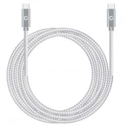 Cellet Wholesale DCDC4WT - Type-C Charging Cable, 4ft. Type-C To Type-C Fast Charging And Data Sync Cable Compatible To Samsung Galaxy S21, S21 Plus, S21 Ultra, And More - White