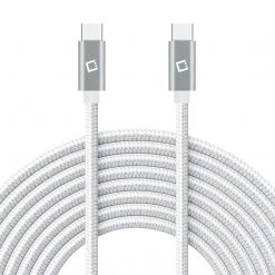Cellet Wholesale DCDC4WT - Type-C Charging Cable, 4ft. Type-C To Type-C Fast Charging And Data Sync Cable Compatible To Samsung Galaxy S21, S21 Plus, S21 Ultra, And More - White