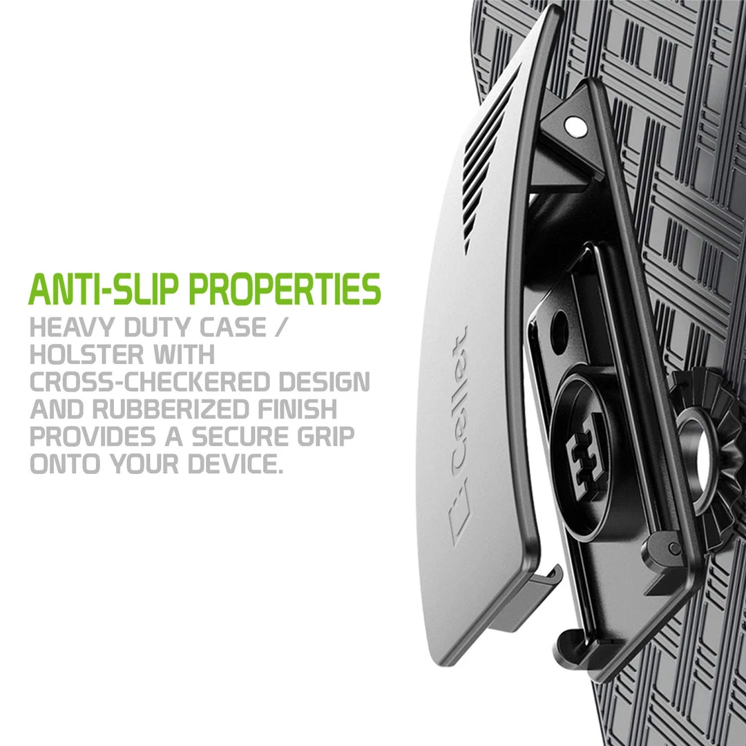 Cellet Wholesale HLSAMS21 - Cellet Galaxy S21 Holster, Shell Holster Kickstand Case With Spring Belt Clip For Samsung Galaxy S21 - Black 3 Cellet Wholesale HLSAMS21 - Cellet Galaxy S21 Holster, Shell Holster Kickstand Case With Spring Belt Clip For Samsung Galaxy S21 - Black