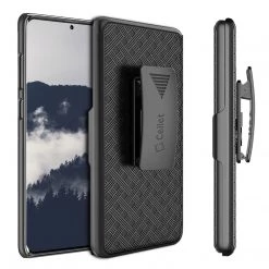 Cellet Wholesale HLSAMS21P - Cellet Galaxy S21 Plus Holster, Shell Holster Kickstand Case With Spring Belt Clip For Samsung Galaxy S21 Plus - Black