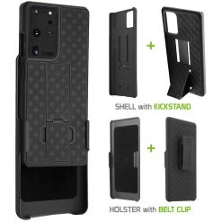 Cellet Wholesale HLSAMS21U - Cellet Galaxy S21 Ultra Holster, Shell Holster Kickstand Case With Spring Belt Clip For Samsung Galaxy S21 Ultra - Black Full Catalog 11 Cellet Wholesale HLSAMS21U - Cellet Galaxy S21 Ultra Holster, Shell Holster Kickstand Case With Spring Belt Clip For Samsung Galaxy S21 Ultra - Black Full Catalog
