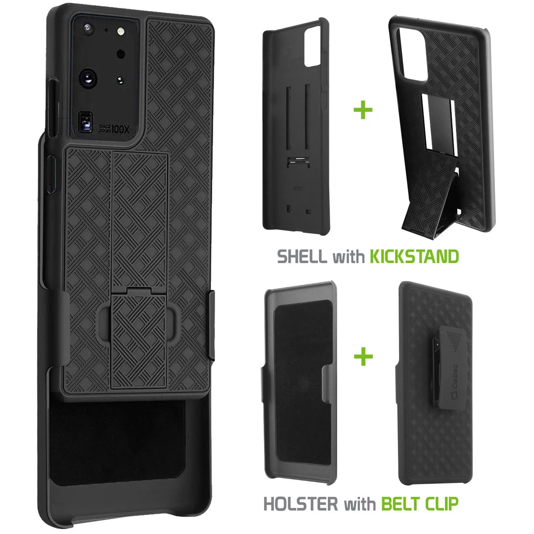 Cellet Wholesale HLSAMS21U - Cellet Galaxy S21 Ultra Holster, Shell Holster Kickstand Case With Spring Belt Clip For Samsung Galaxy S21 Ultra - Black Full Catalog 6 Cellet Wholesale HLSAMS21U - Cellet Galaxy S21 Ultra Holster, Shell Holster Kickstand Case With Spring Belt Clip For Samsung Galaxy S21 Ultra - Black Full Catalog