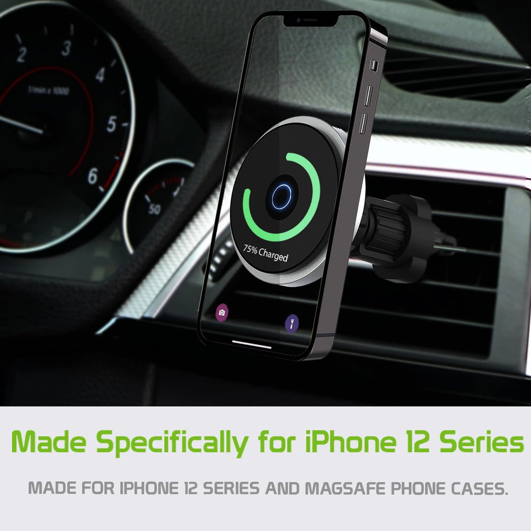 Cellet PHMAG12 - Magnetic Wireless Charging Phone Holder, Magnetic Air Vent Wireless Charger Phone Mount With Vent Stabilizer Compatible To IPhone 12, 12 Pro, 12 Pro Max And 12 Mini 3 Cellet PHMAG12 - Magnetic Wireless Charging Phone Holder, Magnetic Air Vent Wireless Charger Phone Mount With Vent Stabilizer Compatible To IPhone 12, 12 Pro, 12 Pro Max And 12 Mini