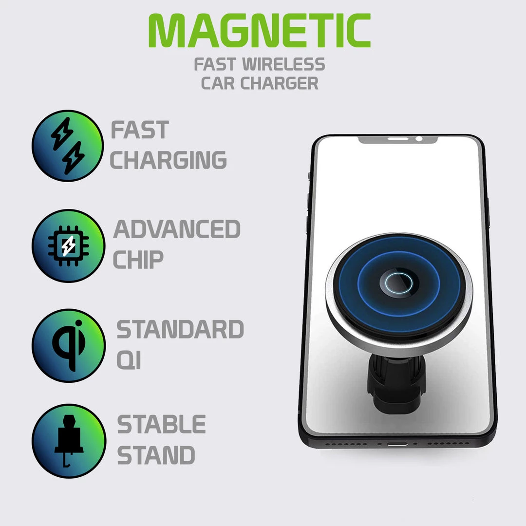 Cellet PHMAG12 - Magnetic Wireless Charging Phone Holder, Magnetic Air Vent Wireless Charger Phone Mount With Vent Stabilizer Compatible To IPhone 12, 12 Pro, 12 Pro Max And 12 Mini 5 Cellet PHMAG12 - Magnetic Wireless Charging Phone Holder, Magnetic Air Vent Wireless Charger Phone Mount With Vent Stabilizer Compatible To IPhone 12, 12 Pro, 12 Pro Max And 12 Mini