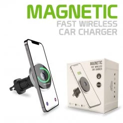 Cellet PHMAG12 - Magnetic Wireless Charging Phone Holder, Magnetic Air Vent Wireless Charger Phone Mount With Vent Stabilizer Compatible To IPhone 12, 12 Pro, 12 Pro Max And 12 Mini