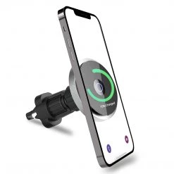 Cellet PHMAG12 - Magnetic Wireless Charging Phone Holder, Magnetic Air Vent Wireless Charger Phone Mount With Vent Stabilizer Compatible To IPhone 12, 12 Pro, 12 Pro Max And 12 Mini