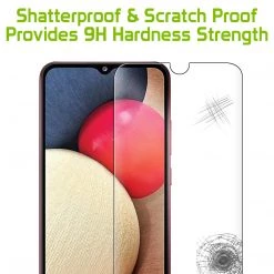 Cellet Wholesale SGSAMA02S - Samsung Galaxy A02s Full Coverage Screen Protector, Premium Ultra Thin Full Coverage Tempered Glass Screen Protector For Samsung Galaxy A02s By Cellet