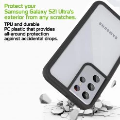 Cellet Wholesale New Arrivals CCSAMS21UHBK - Samsung Galaxy S21 Ultra, Slim Transparent And Scratch Resistant Case Compatible To Samsung Galaxy S21 Ultra