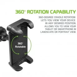 Cellet Wholesale PH360 - Headrest Tablet/Smartphone Holder, Universal Headrest Tablet/iPad And Phone Mount Holder With Extendable Telescopic Arm & 360 Degree Rotation For Apple IPad, IPad Pro, IPad Mini, IPhones & Other Smartphones & Tablets (fits Up To 10”) - Black New Arrivals