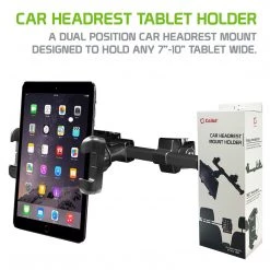 Cellet Wholesale PH360 - Headrest Tablet/Smartphone Holder, Universal Headrest Tablet/iPad And Phone Mount Holder With Extendable Telescopic Arm & 360 Degree Rotation For Apple IPad, IPad Pro, IPad Mini, IPhones & Other Smartphones & Tablets (fits Up To 10”) - Black New Arrivals