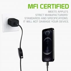 Cellet Wholesale DAC8RBK - Retractable USB C To Lightning Cable [3ft MFI Certified], USB Type C To Lightning Cable For IPhone 13 Pro Max/13 Pro/13/13 Mini/12/11 Pro/XS/XR/X/SE/8 Plus/Airpods Pro/iPad Pro New Arrivals