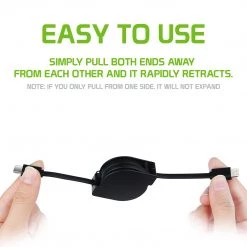 Cellet Wholesale DAC8RBK - Retractable USB C To Lightning Cable [3ft MFI Certified], USB Type C To Lightning Cable For IPhone 13 Pro Max/13 Pro/13/13 Mini/12/11 Pro/XS/XR/X/SE/8 Plus/Airpods Pro/iPad Pro New Arrivals