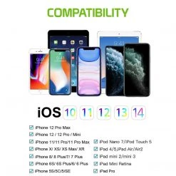 Cellet Wholesale DAC8RBK - Retractable USB C To Lightning Cable [3ft MFI Certified], USB Type C To Lightning Cable For IPhone 13 Pro Max/13 Pro/13/13 Mini/12/11 Pro/XS/XR/X/SE/8 Plus/Airpods Pro/iPad Pro New Arrivals