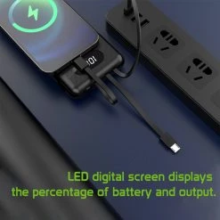 Cellet Wholesale QIMS1000 - Wireless Portable Charger, Magnetic 10000mAh Portable Power Bank With Wireless Charging Pad, Smart Digital Display Screen And Built In Lightning, Type-C And Micro USB Cable - Black 16 Cellet Wholesale QIMS1000 - Wireless Portable Charger, Magnetic 10000mAh Portable Power Bank With Wireless Charging Pad, Smart Digital Display Screen And Built In Lightning, Type-C And Micro USB Cable - Black