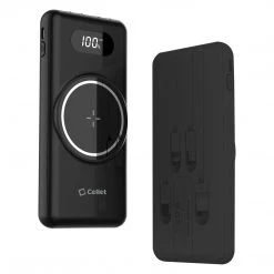 Cellet Wholesale QIMS1000 - Wireless Portable Charger, Magnetic 10000mAh Portable Power Bank With Wireless Charging Pad, Smart Digital Display Screen And Built In Lightning, Type-C And Micro USB Cable - Black 13 Cellet Wholesale QIMS1000 - Wireless Portable Charger, Magnetic 10000mAh Portable Power Bank With Wireless Charging Pad, Smart Digital Display Screen And Built In Lightning, Type-C And Micro USB Cable - Black