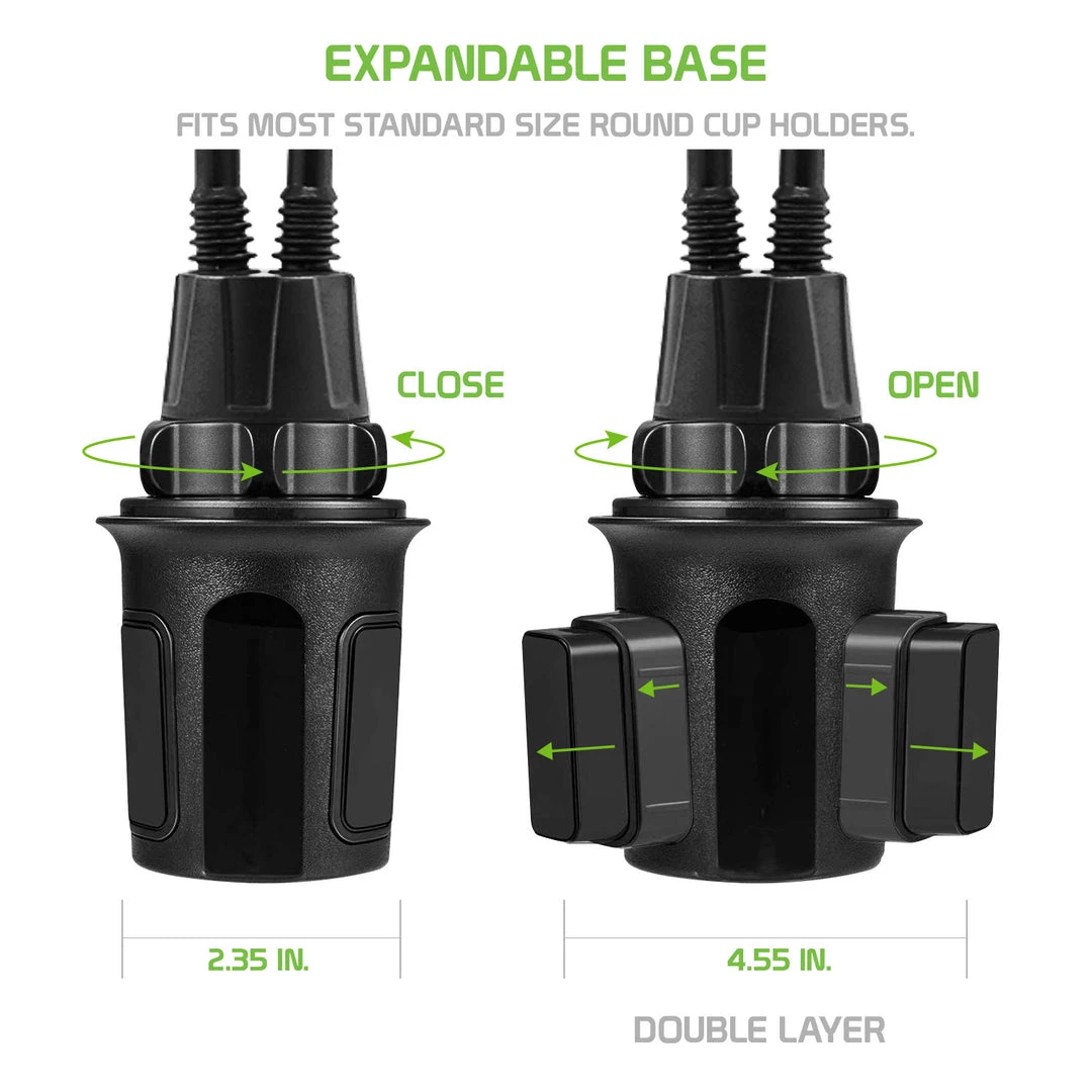 Cellet Wholesale New Arrivals PH160 - Cup Holder Mount W/ 2 Cradles, 1 For Smartphone, And 1 For Tablet 5 Cellet Wholesale New Arrivals PH160 - Cup Holder Mount W/ 2 Cradles, 1 For Smartphone, And 1 For Tablet