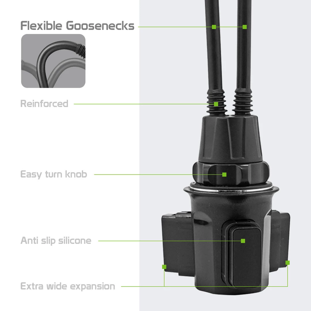 Cellet Wholesale New Arrivals PH160 - Cup Holder Mount W/ 2 Cradles, 1 For Smartphone, And 1 For Tablet 7 Cellet Wholesale New Arrivals PH160 - Cup Holder Mount W/ 2 Cradles, 1 For Smartphone, And 1 For Tablet