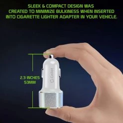 Cellet Wholesale Full Catalog PC30WCWT - Dual USB Car Charger, Universal High Power 30 Watt Dual (USB A & USB C) Port Car Charger With Type C Cable Included Compatible To Compatible To IPhone 13 Pro, 13 Pro Max, 13 Mini, Samsung Galaxy Z Fold3, Z Flip3, S21 Ultra By Cellet - White