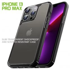 GoCellet Full Catalog CCIPH13PMCC - IPhone 13 Pro Max, Slim Transparent Shockproof And Scratch Resistant Case For Apple IPhone 13 Pro Max By Cellet – Clear