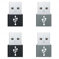 Cellet Wholesale DCDA4 - 4 Pack - USB C Female To USB Male Adapter, Type C To A Data Sync And Charger Cable Adapter Compatible To IPhone 12, MacBook Pro 2019, MacBook Air 2020, IPad Pro 2020, Samsung Galaxy S20, S20 Plus, S20 Ultra, Google Chromebook And More