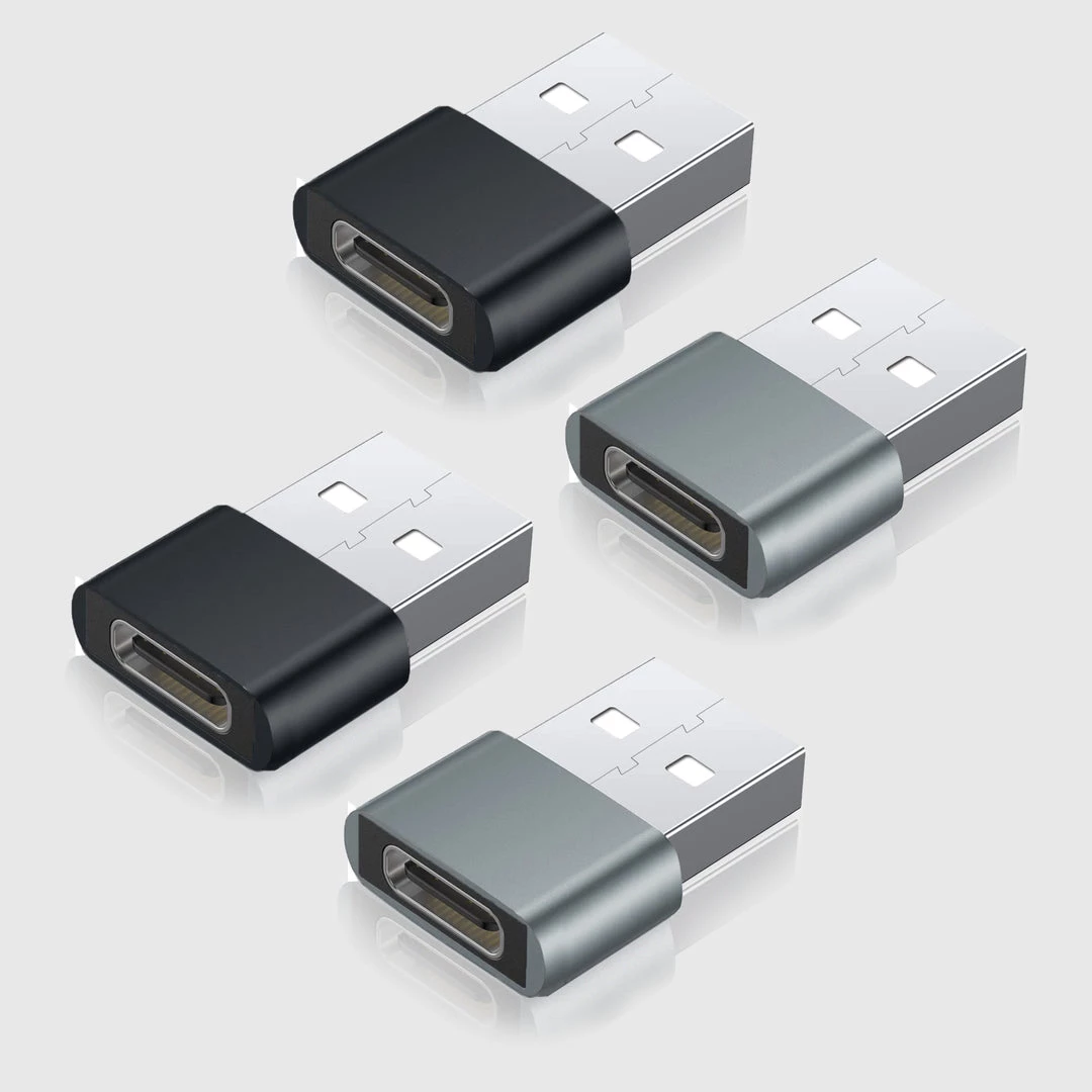 Cellet Wholesale DCDA4 - 4 Pack - USB C Female To USB Male Adapter, Type C To A Data Sync And Charger Cable Adapter Compatible To IPhone 12, MacBook Pro 2019, MacBook Air 2020, IPad Pro 2020, Samsung Galaxy S20, S20 Plus, S20 Ultra, Google Chromebook And More 4 Cellet Wholesale DCDA4 - 4 Pack - USB C Female To USB Male Adapter, Type C To A Data Sync And Charger Cable Adapter Compatible To IPhone 12, MacBook Pro 2019, MacBook Air 2020, IPad Pro 2020, Samsung Galaxy S20, S20 Plus, S20 Ultra, Google Chromebook And More