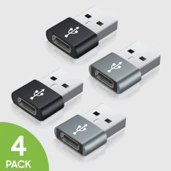 Cellet Wholesale DCDA4 - 4 Pack - USB C Female To USB Male Adapter, Type C To A Data Sync And Charger Cable Adapter Compatible To IPhone 12, MacBook Pro 2019, MacBook Air 2020, IPad Pro 2020, Samsung Galaxy S20, S20 Plus, S20 Ultra, Google Chromebook And More 15 Cellet Wholesale DCDA4 - 4 Pack - USB C Female To USB Male Adapter, Type C To A Data Sync And Charger Cable Adapter Compatible To IPhone 12, MacBook Pro 2019, MacBook Air 2020, IPad Pro 2020, Samsung Galaxy S20, S20 Plus, S20 Ultra, Google Chromebook And More