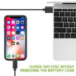 Cellet Full Catalog BIPHX - IPhone X, 5000mAh Rechargeable External Power Case For Apple IPhone X – Black (No Brand)