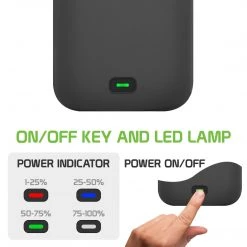 Cellet Full Catalog BIPHX - IPhone X, 5000mAh Rechargeable External Power Case For Apple IPhone X – Black (No Brand)