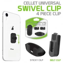 Cellet Full Catalog CLIP4BLACK - Universal 4 PC Swivel Clip (4 IN 1)