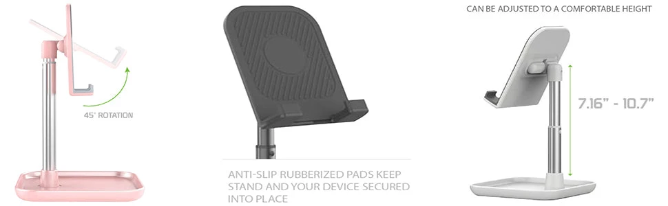 Cellet PH150PK - Adjustable Desktop Smartphone And Tablet Stand, Heavy Duty Adjustable Phone Stand With Mini Shelf, Non-Slip Rubberized Grips And Base Compatible To Smartphones, Tablets, IPads And Nintendo Switch – Pink Full Catalog 11 Cellet PH150PK - Adjustable Desktop Smartphone And Tablet Stand, Heavy Duty Adjustable Phone Stand With Mini Shelf, Non-Slip Rubberized Grips And Base Compatible To Smartphones, Tablets, IPads And Nintendo Switch – Pink Full Catalog