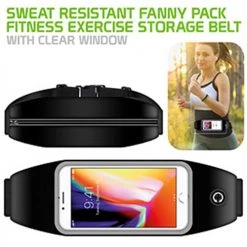 Cellet ACWAIST1 - Sweat Resistant Fitness Exercise Storage Belt With Smartphone Clear Window Fanny Pack Full Catalog