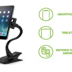 Cellet Wholesale New Arrivals PH500 - Tablet/Smartphone Clip Holder, Tablet/iPad & Smartphone Desktop Mount With Heavy Duty Clip, Adjustable Gooseneck And 360 Degree Rotation Compatible To IPhone 12 Pro Max, 12 Pro, Galaxy S21, S21 Plus, IPad Pro, IPad Mini Nintendo Switch And More 19 Cellet Wholesale New Arrivals PH500 - Tablet/Smartphone Clip Holder, Tablet/iPad & Smartphone Desktop Mount With Heavy Duty Clip, Adjustable Gooseneck And 360 Degree Rotation Compatible To IPhone 12 Pro Max, 12 Pro, Galaxy S21, S21 Plus, IPad Pro, IPad Mini Nintendo Switch And More